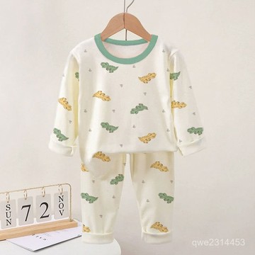 舒適可外穿~兒童內衣套裝秋冬學生打底秋衣褲男女童寶寶家居服睡衣 兒童睡衣 家居服兩件套 卡通睡衣套裝 打底衫兩件套