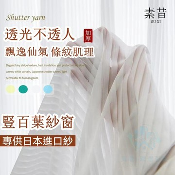 加厚豎百葉白紗窗簾 窗紗紗簾 透光不透人半遮光落地窗簾紗 飄窗陽台客廳隔斷 臥室白紗簾雙層掛鉤打孔紗簾 北歐隔間簾客製化