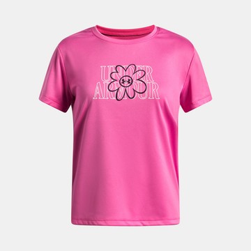 UA 女童 Tech Flower Graphic 短袖T-Shirt 人氣新品