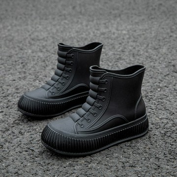 新款男女情侶水鞋防滑雨靴防水雨鞋時尚低幫套腳膠鞋休閑四季