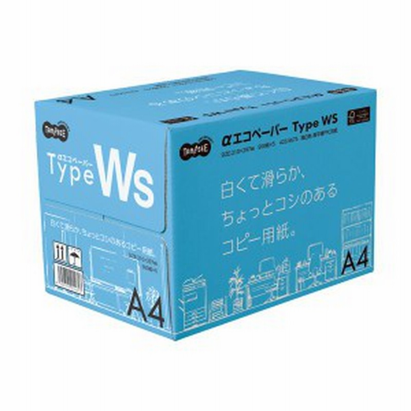 まとめ)TANOSEE αエコペーパータイプWS 白くて滑らか、ちょっとコシのあるコピー用紙。 A4 1箱(2500枚:500枚×5冊) 〔×3セット〕 通販 LINEポイント最大2.0%GET LINEショッピング コピー用紙 B4*500枚 3セット、A4*500枚 1セット