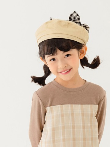 可愛蝴蝶結兒童貝雷帽(帽圍可調)