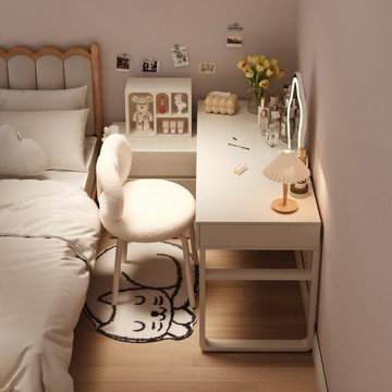 轉角梳妝臺 2025新款收納斗櫃一體 簡約現代臥室高級感書桌化妝桌