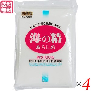 塩 粗塩 あら塩 海の精 海の精 あらしお 500g ４袋セット 送料無料