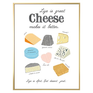 Life is Great with Cheese 畫  30 x 40cm  金色