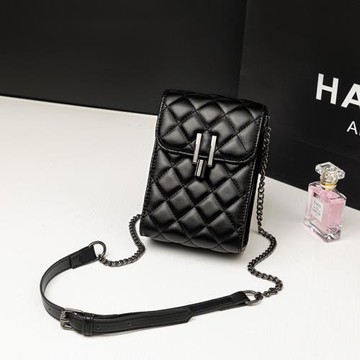手機包女斜挎高級感ins洋氣菱格鏈條包女士小挎包裝放手機零錢包