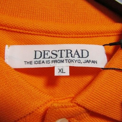 未使用 DESTRAD デストラッド 半袖ポロシャツ 刺繍 オレンジ XL