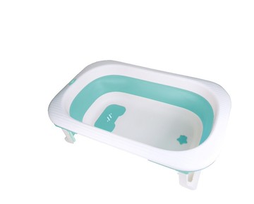 b&h 銀離子殺菌可折疊嬰兒大浴盤 (適合0-6歲) - 淺藍色