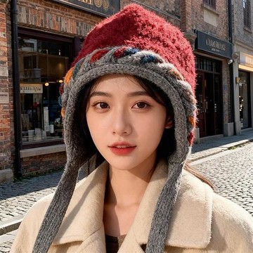 現貨+預購 韓版毛帽毛線帽子針織帽秋冬加絨厚磅保暖帽百搭冷帽休閒帽-護耳帽可愛6色n1mp96