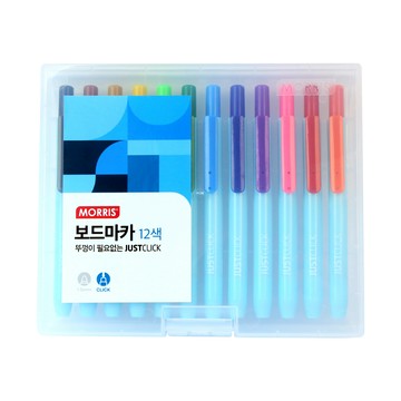 Morris Just Click S系列白板筆 12色組  多色  12個裝