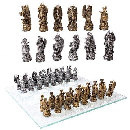 Ebros Mythical Fantasy Dragon Dungeon Kingdoms Resin Chess Pieces