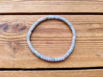 【親翠】天然翡翠【L】冰紫飄花多彩極美4.4算盤珠手串手圍14到15