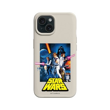iPhone 15 SolidX 貝殼灰 - 迪士尼-星際大戰 Star Wars - 星際大戰四部曲：曙光乍現-電影海報