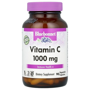 Bluebonnet Nutrition, 維生素 C，1,000 毫克，90 粒素食膠囊