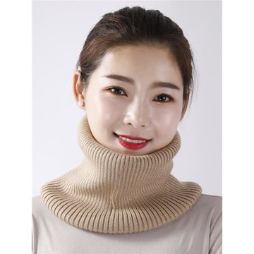 秋冬羊絨脖套男女頸椎假領加厚保暖羊毛線針織護脖子圍巾圍脖套頭