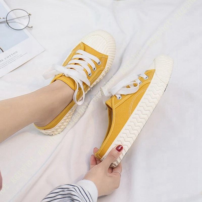 厚底 スリッポンレディース かかとなし レースアップスニーカー スリッパ 通気性 シンプル 無地 レディース スニーカー サンダル スリッポン レースアップ 紐 通販 Lineポイント最大get Lineショッピング