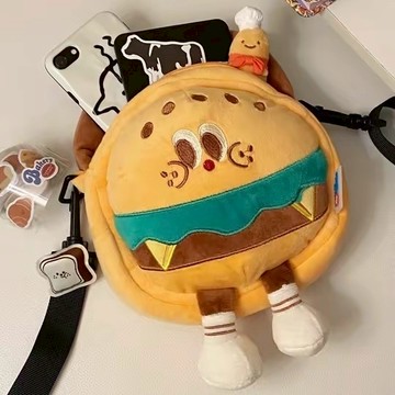 VANWALK 食物造型 絨毛小包 立體造型 手提 斜背 /預購