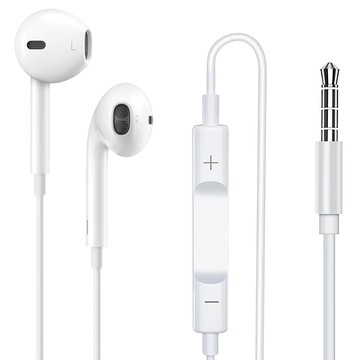 IOS立體聲麥克風耳機 - 入耳式  14mm喇叭  120cm TPE線  白色  1個  MDR-ER38IW