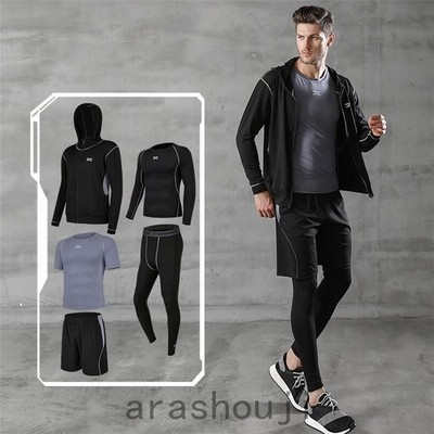 上下4点セット トレーニングウエア メンズ スポーツウェア ランニングウェア ウォーキング ヨガウェア 速乾 父の日セットアップ 春 秋 ジム 吸汗 ダイエット 夏 通販 Lineポイント最大get Lineショッピング