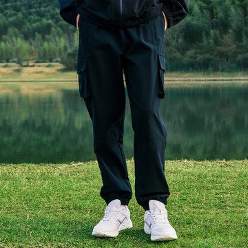 【PONY】防潑水抗污工作褲  螺紋褲管設計 長褲 女服飾 女性-黑