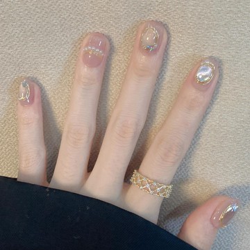 𝕌ℕ𝕀𝕂𝕆𝕆 夢鏡貓眼寶石 手工穿戴甲 假指甲貼片 美甲指甲貼片 手工穿帶甲