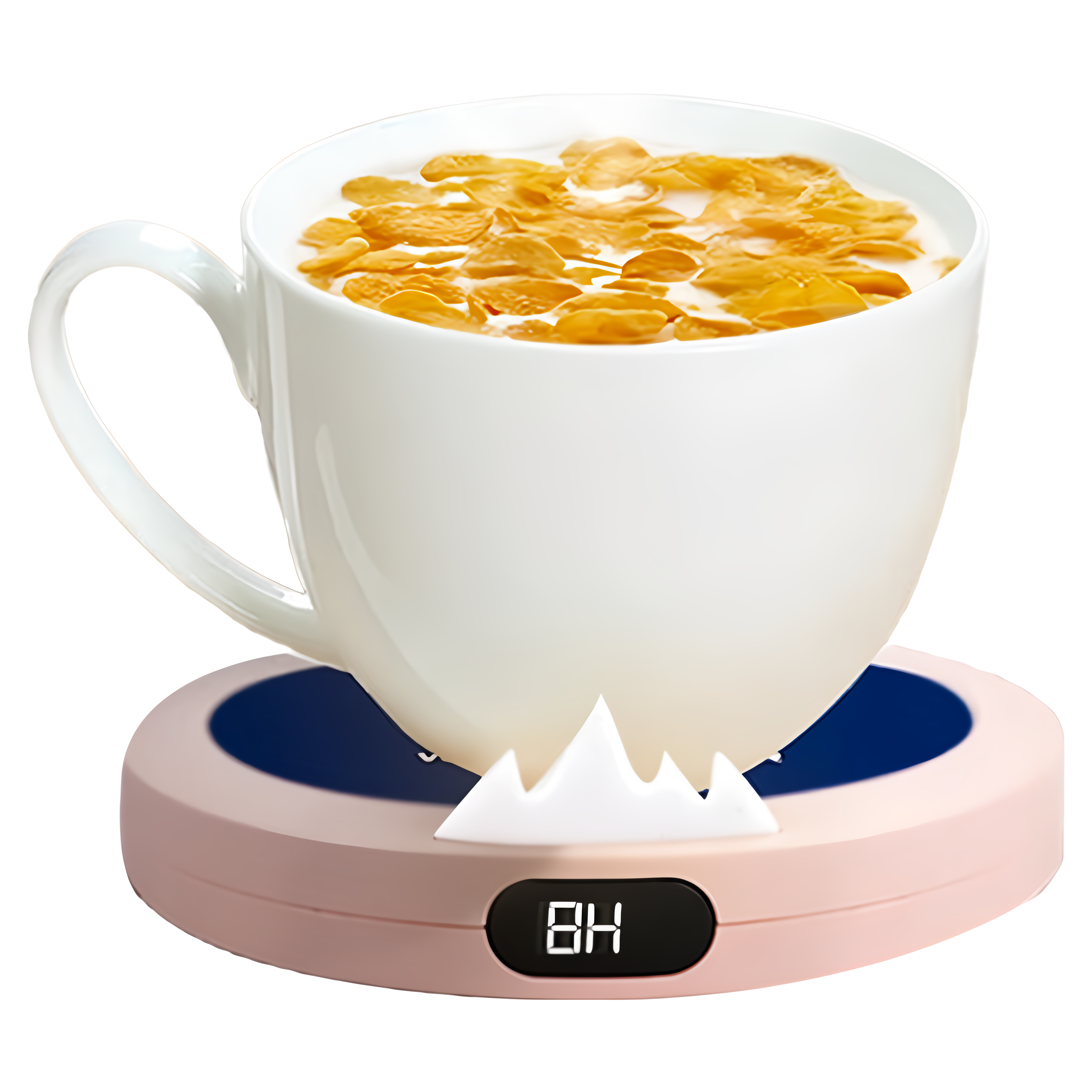 Mass USB加熱三檔溫控保暖杯墊 粉色 智能恆溫/一鍵觸控/小巧精緻 單一商品