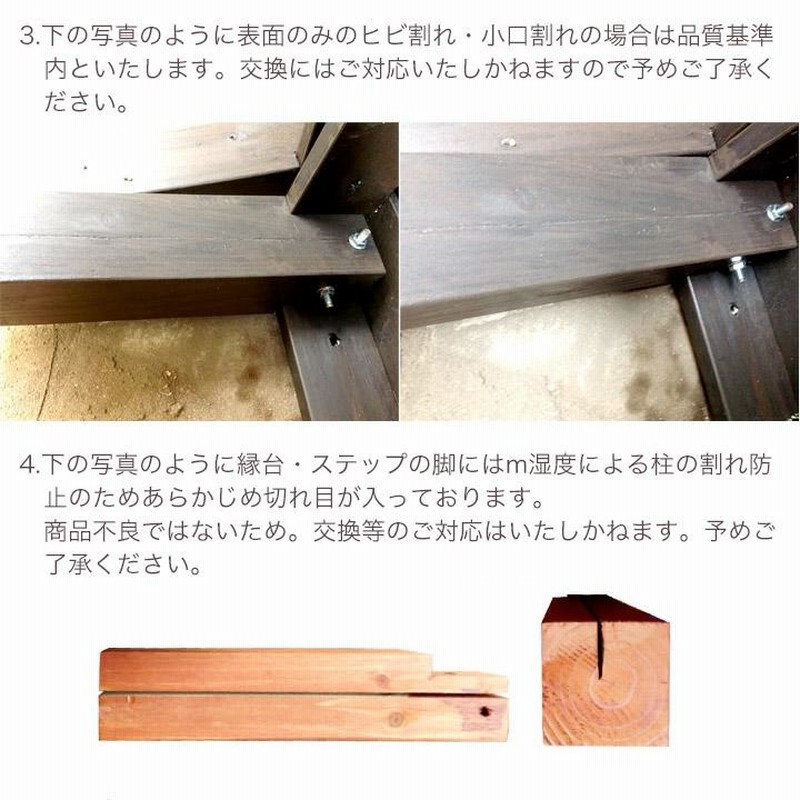 ウッドデッキ セット キット DIY 天然木 7点セット 0.75坪 ダーク