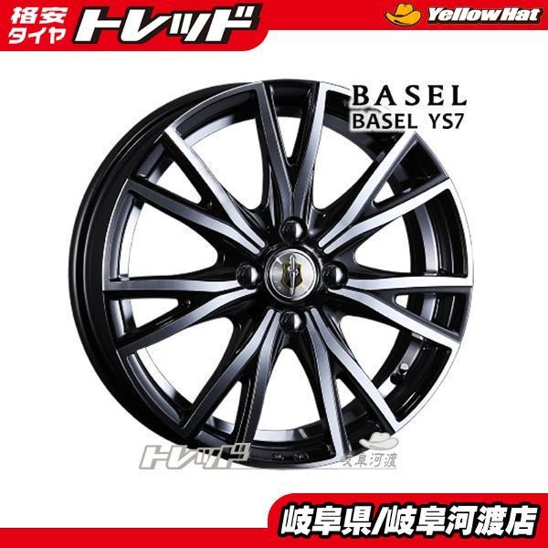 軽自動車 新品アルミホイール CRIMSON BASEL バーゼル YS7 16インチ 5J +45 100 4H 4本セット  ブラックメタリックポリッシュ | LINEブランドカタログ