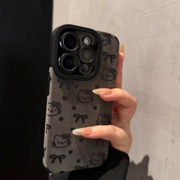 【翻毛皮】適用蘋果17promax手機殼滿屏蝴蝶結彩繪iphone16pro新爆款15pm小眾14高級感13防摔x保護套17女