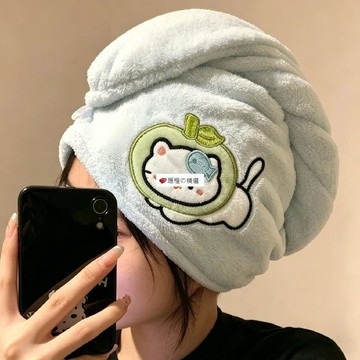 臺灣熱賣☆【可開發票】💕可愛小貓幹發帽女超強吸水珊瑚絨洗澡速幹浴帽家用宿舍幹頭發毛巾