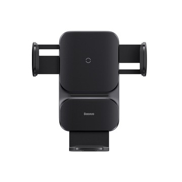 【BASEUS 倍思】倍思 智行 15W 自動對位無線充車載支架 黑(出風口)