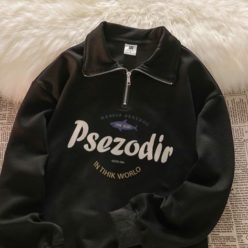 一萬個推薦！大學t polo衫 衛衣 美式復古上衣 拉鍊大學t 設計感上衣  oversize 大學t 早秋穿搭 冬上衣
