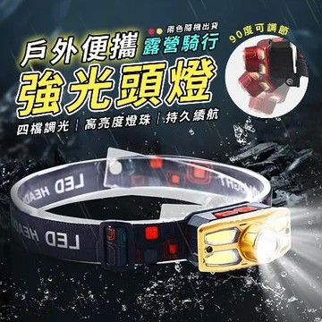 【Rose roll】戶外便攜露營騎行強光頭燈