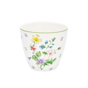 【2件7折】丹麥GreenGate Fiola white 圓形糖罐/拿鐵杯/圓形奶罐