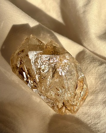 黃泥骸骨 黃泥 雙生 骨干 閃靈鑽 水晶 天然礦物晶 礦石標本 礦標