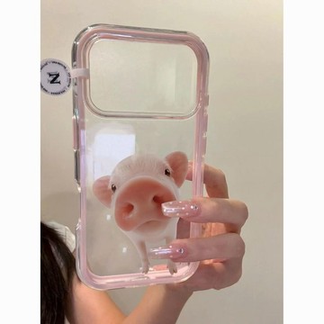 搞怪小香豬適用iPhone17Promax蘋果16手機殼15新款14全包13女1211防摔
