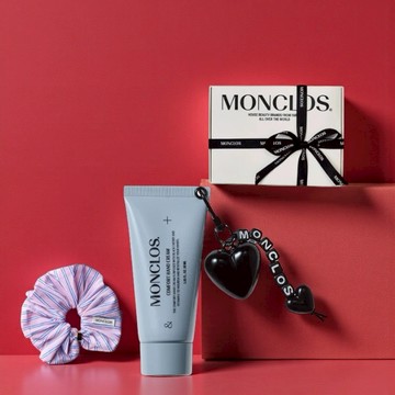 LINE禮物獨家首賣【MONCLOS】韓國客製化恬香花園護手霜(含客製拼字掛飾)+品牌絲質髮圈 贈品牌精美禮盒 送完為止