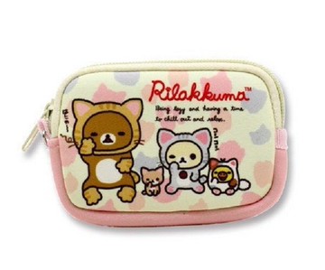 拉拉熊 貓咪 打哈欠 布面 零錢包 錢包 懶懶熊 日貨 正版授權J00012601-02