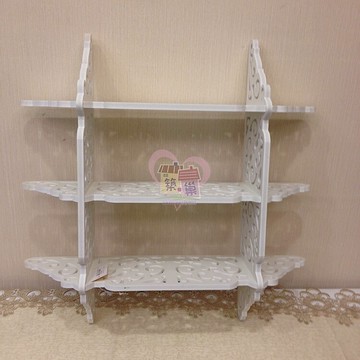 雕花三層井字型壁架