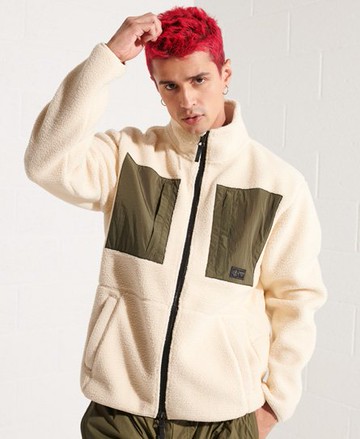 Superdry Men's Men's Expedition Fleece Jacket Cream / Pale Oatmeal - Size: Xxxl