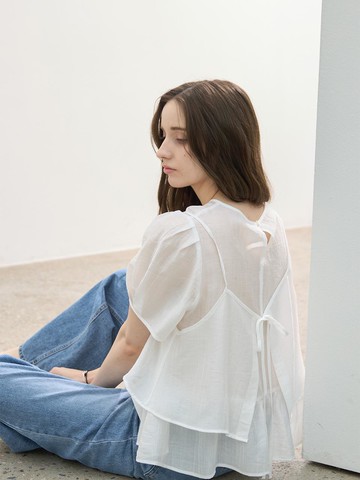 Tencel Bustier Set Blouse