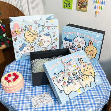 【台灣出貨】禮物盒 生日禮盒 畢業禮盒 生日卡通烏薩奇禮盒禮物生日禮物包裝盒空盒子伊卡禮品盒吉伊卡哇