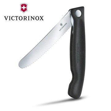 VICTORINOX 瑞士維氏 折疊式番茄刀 黑色(6.7833.FB) Swiss Classic 野餐刀