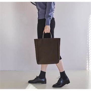 帆布包大學生上課放書手提袋上班族簡約資料袋全新豎款休閑布包女