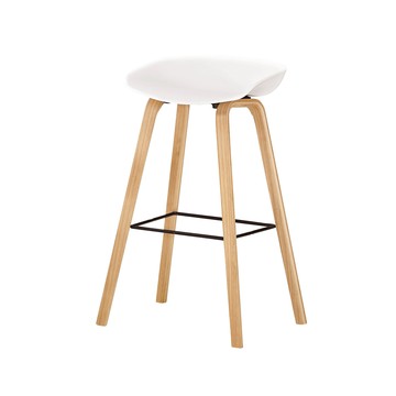 直人木業-IS白色吧椅-高款