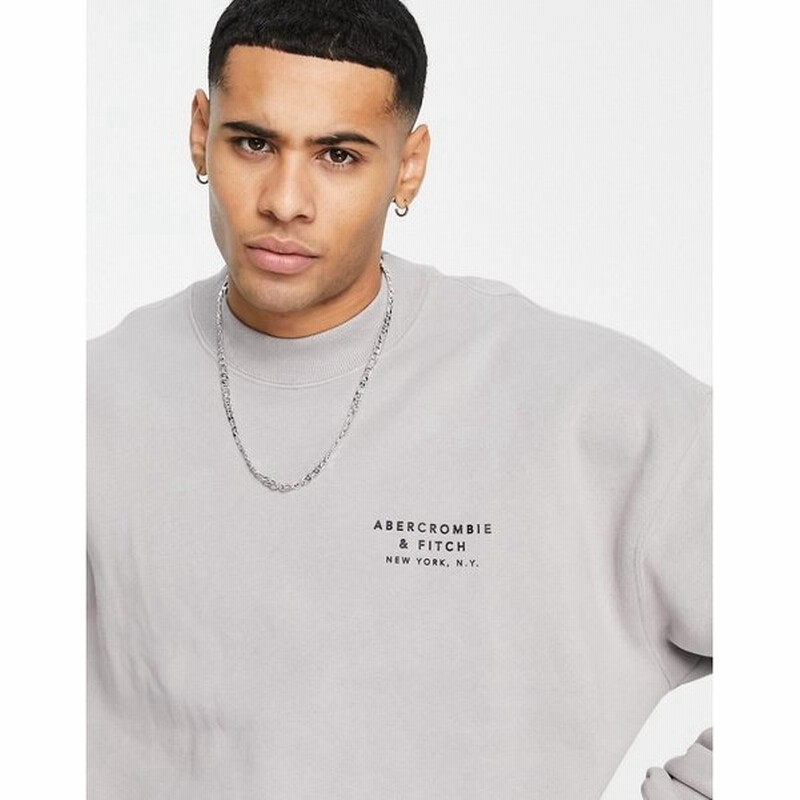アバクロンビー フィッチ Abercrombie Fitch メンズ スウェット トレーナー Shadow Logo Raised Neck Crewneck Sweatshirt In Brown ブラウン 通販 Lineポイント最大0 5 Get Lineショッピング