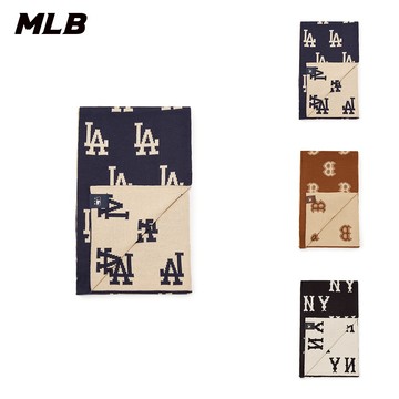 MLB 雙面圍巾 MONOGRAM系列 道奇/紅襪/洋基隊 (3AMFM0336-三色任選)【官方旗艦店】