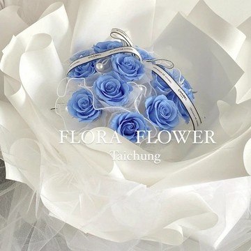 【Flora Flower】珍珠公主藍永生花束