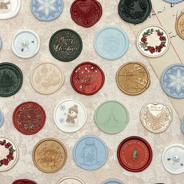 聖誕限定・手工多色套色封蠟貼紙 / 封蠟片 / 火漆章 / 封口貼