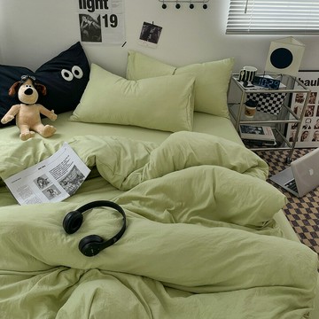 床包組 三件組 四件組  床單被套枕套床包 家用寢具ins超柔親膚磨毛褶皺水洗棉臺灣床包四件套床笠床單被套批發